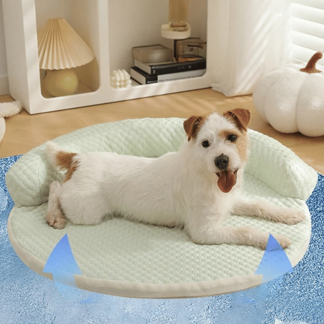 Osviežujúci okrúhly koberec – s vyvýšenou odpočinkovou zónou