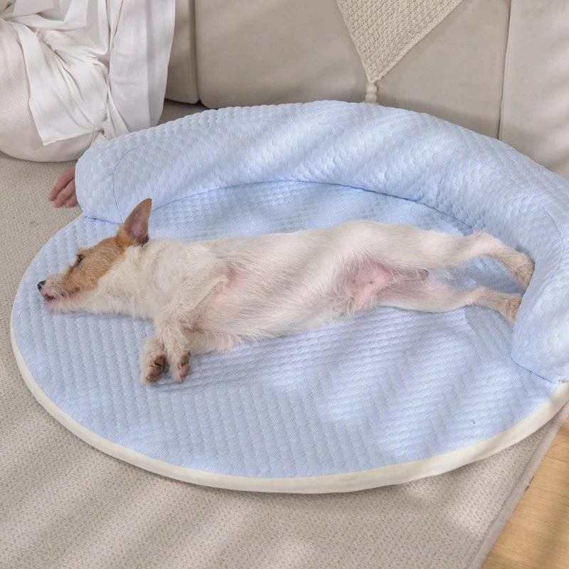 Osviežujúci okrúhly koberec – s vyvýšenou odpočinkovou zónou