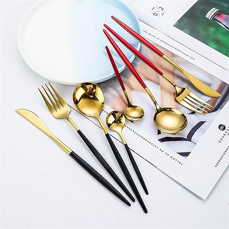 24-Piece Cutlery Set – Chic Finish for Refined Table