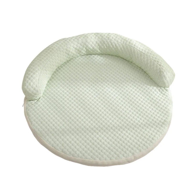 Osviežujúci okrúhly koberec – s vyvýšenou odpočinkovou zónou