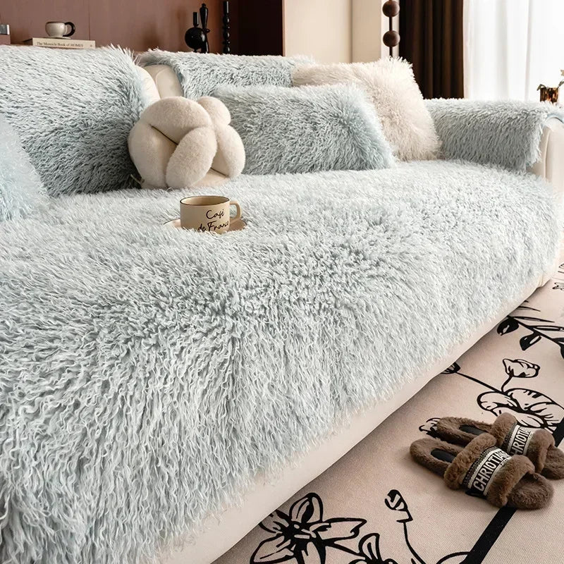 Housse De Canapé En Peluche Douce — Confort Absolu Et Style Élégant