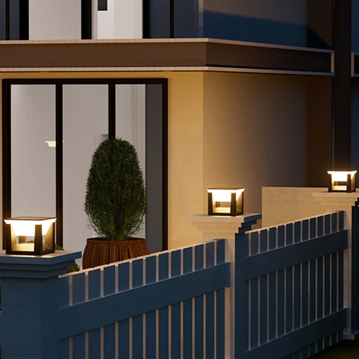 Εξωτερική ηλιακή λάμπα - Τετράγωνο σχήμα & μοντέρνο φινίρισμα