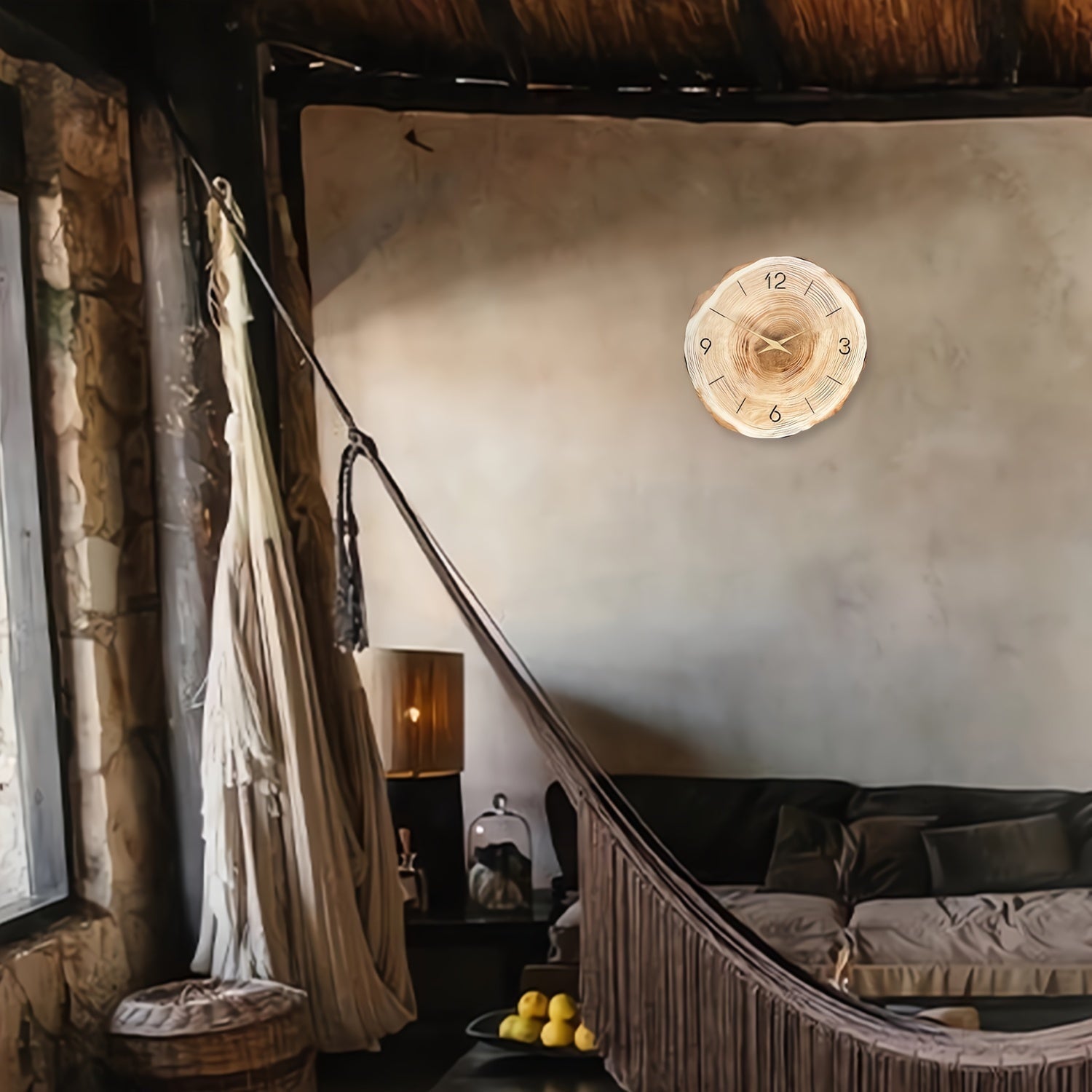 Reloj de Pared Silencioso – Textura Realista y Diseño Elegante