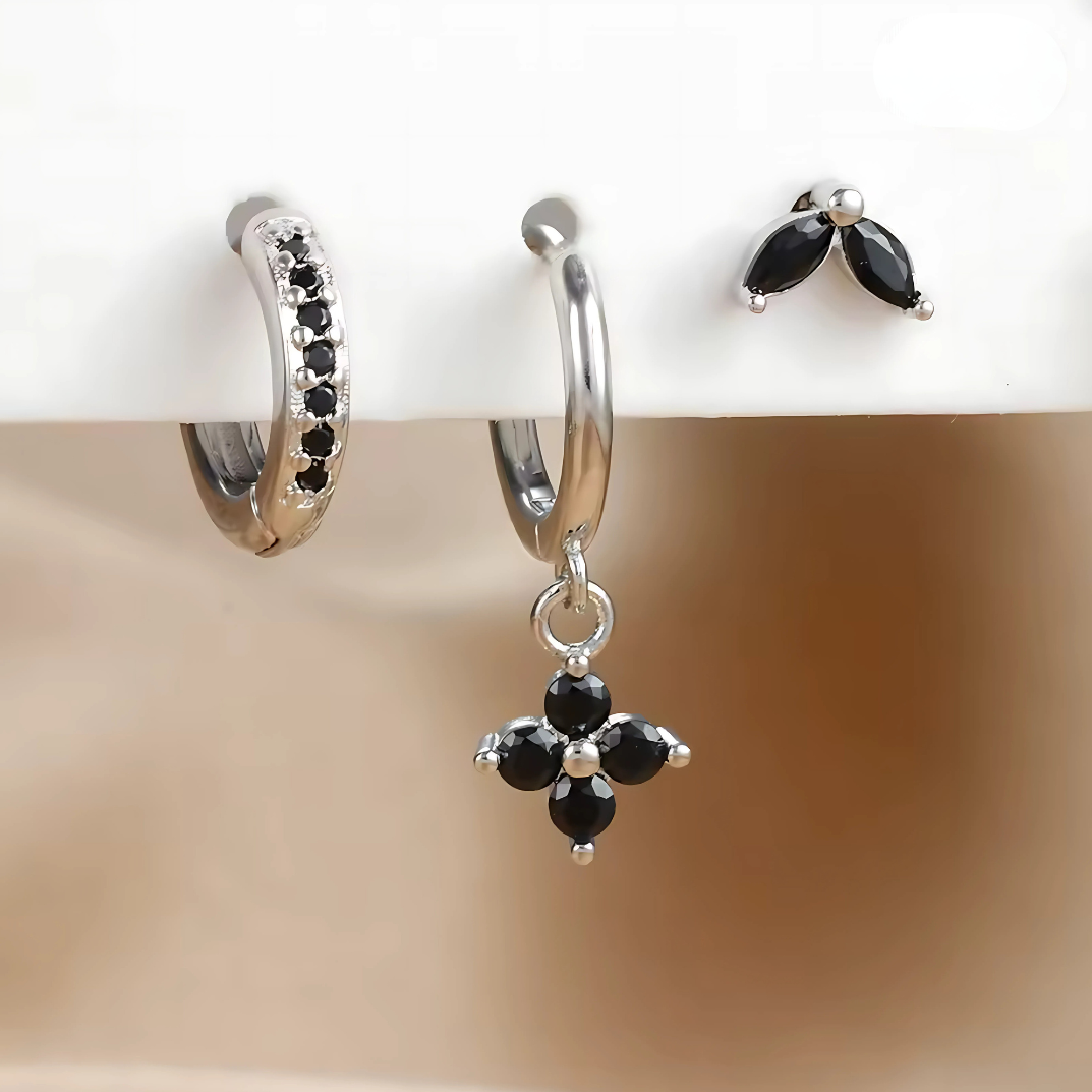 Conjunto de Aros y Pendientes – Versatilidad y Brillo Sutil