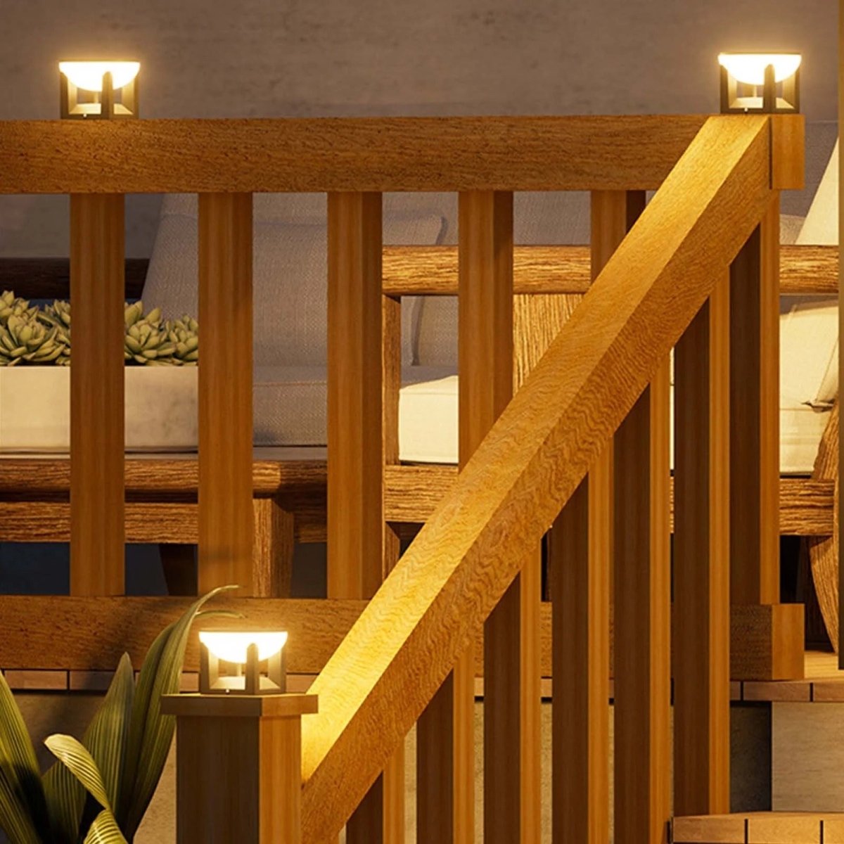 Εξωτερική ηλιακή λάμπα - Τετράγωνο σχήμα & μοντέρνο φινίρισμα