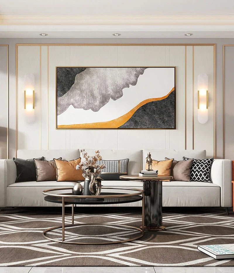 Svart og Gull LED Vegglampe – Moderne Eleganse og Stilig Design