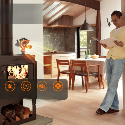 Pejselufter med 5 blade — Optimal varmefordeling