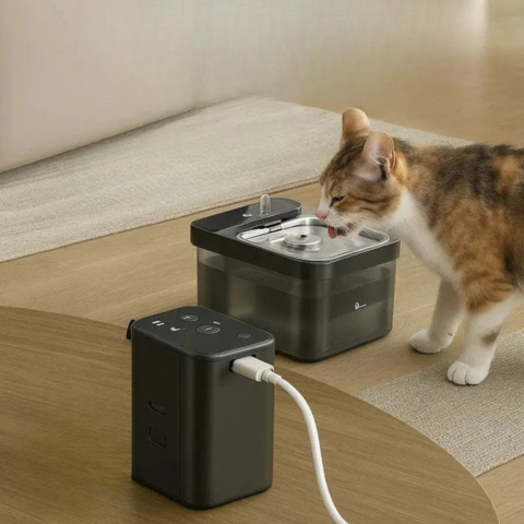 מזרקת מים לחתולים ללא חוט – חירות והידרציה מתמשכת