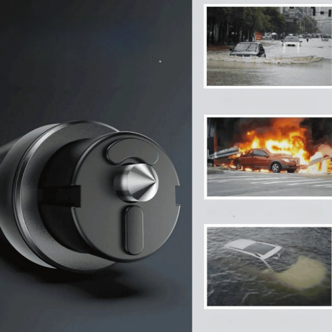 Kompakt autóipari biztonsági eszköz - praktikus kialakítás és azonnali használat