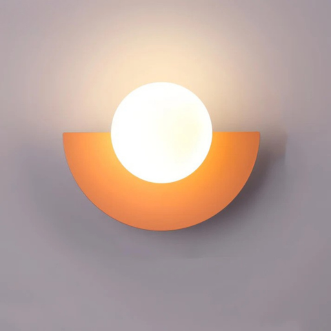 Aplique de Pared Moderna – Forma de Semicírculo y Luz Suave