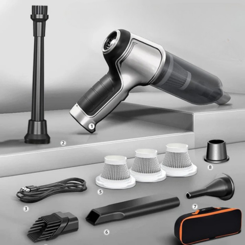 Aspiradora de Coche Portátil – Limpieza Eficaz y Sin Cable