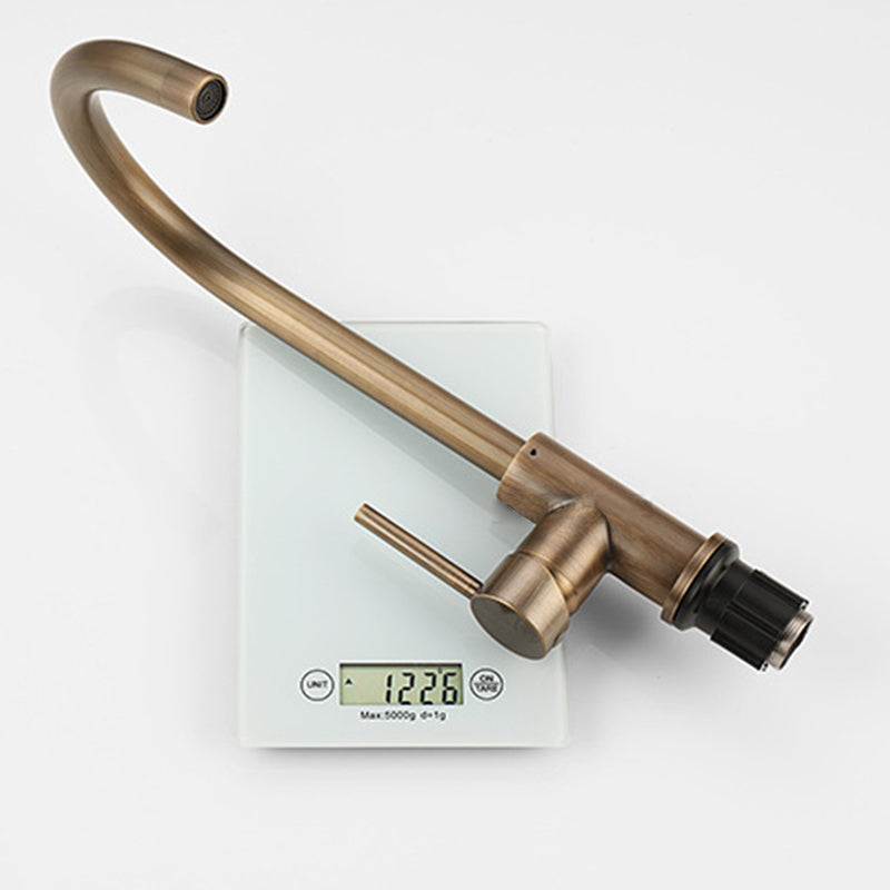 Robinet de Bucătărie Elegant – Bronș Antic și Design Rafinat