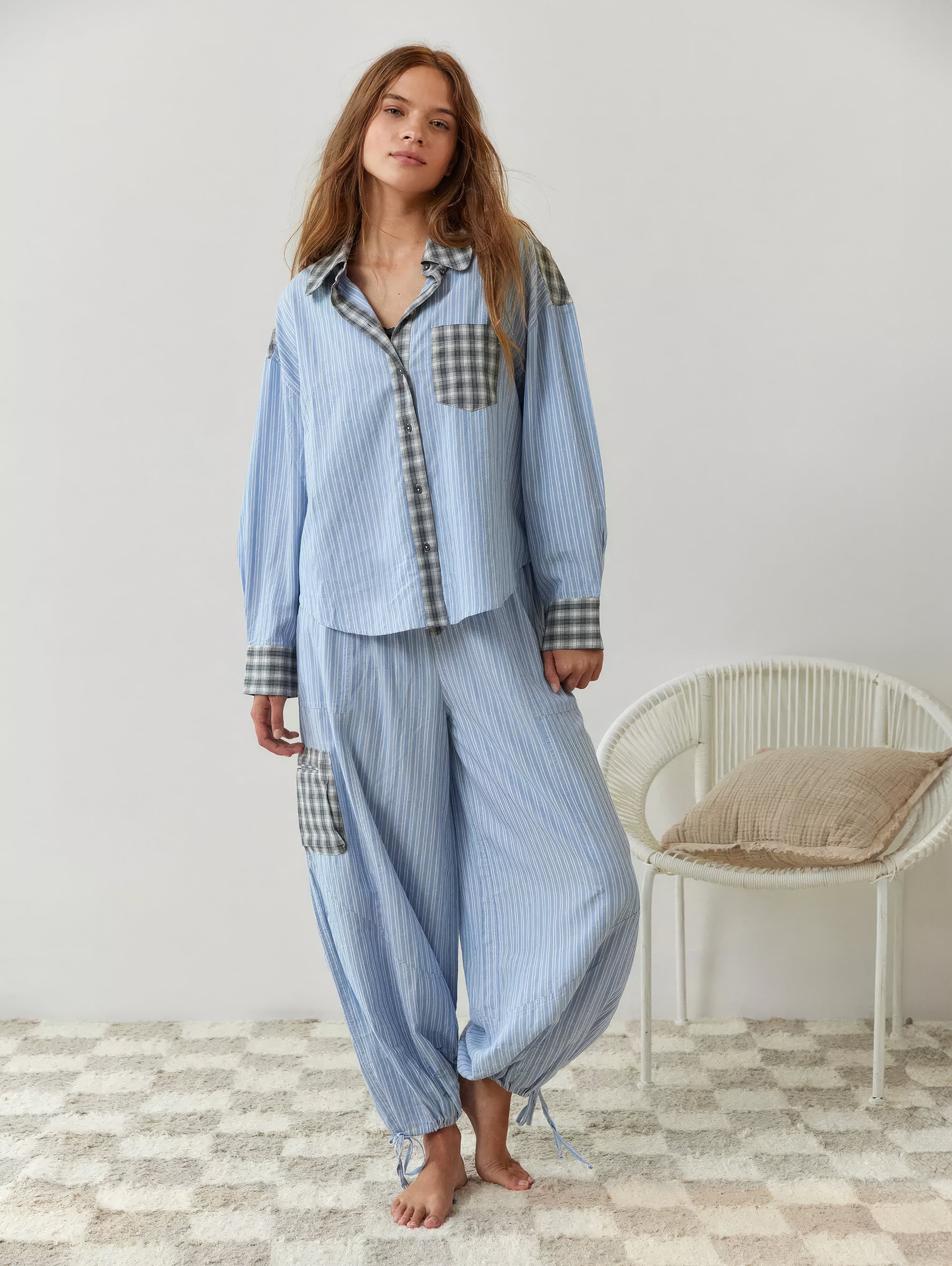 Charlotte | Pijama Confort Chic A Rayas Y Cuadrados