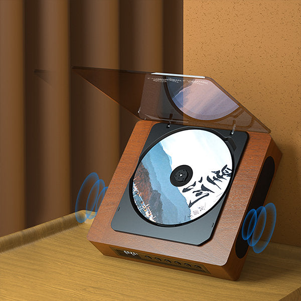 Type-Cポート搭載BluetoothレトロCDプレーヤー - 優れた接続性と音質