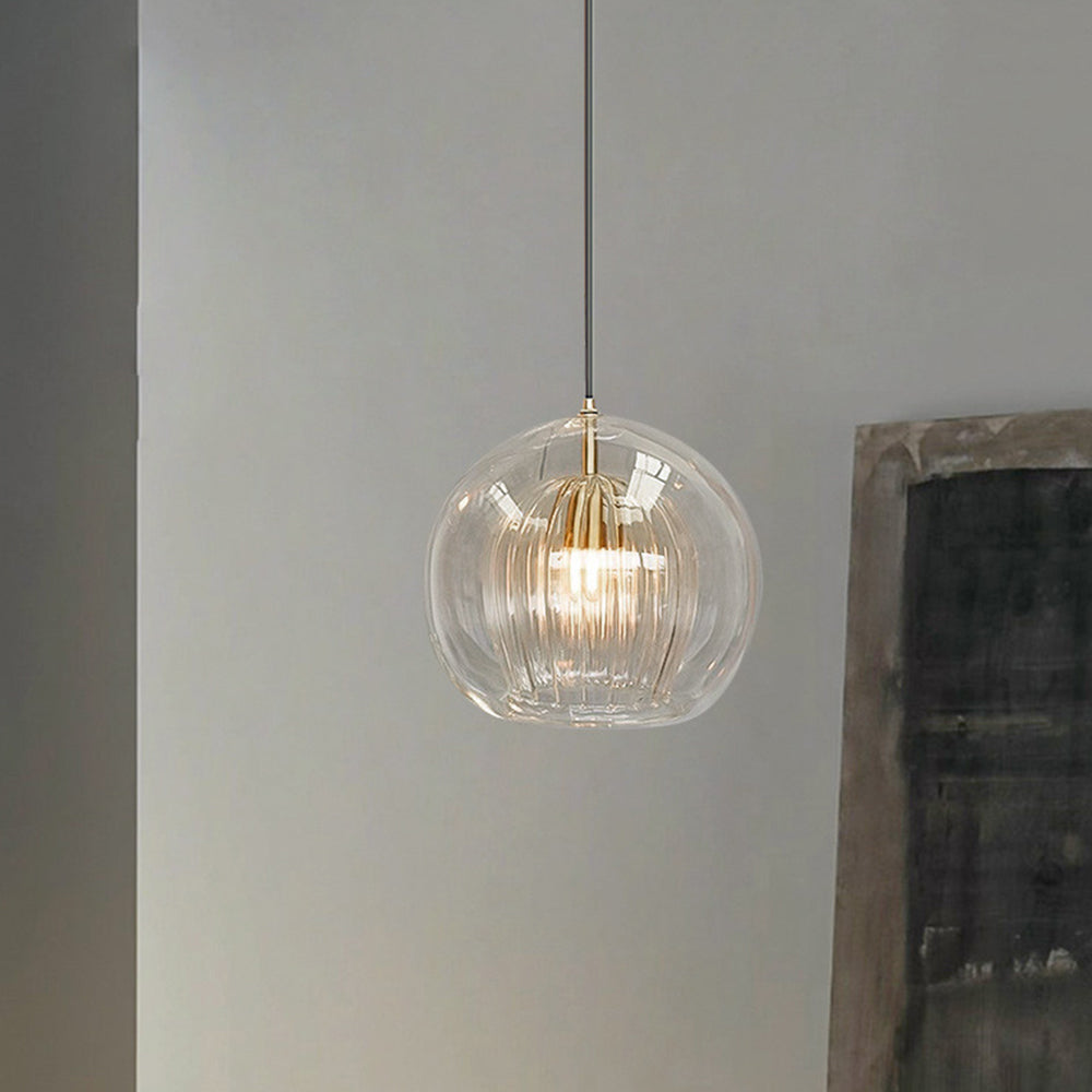 Elegante en Warme Glazen Hanglamp – Stijl en Finesse