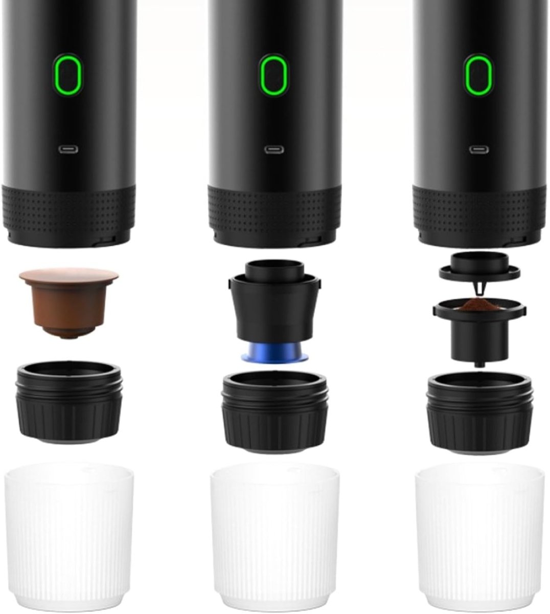 Máquina de Café Portátil 3-em-1 – Ideal Para Escritório, Casa e Exterior 