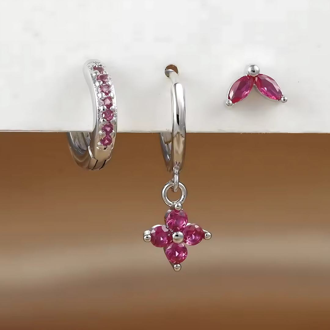 Conjunto de Aros y Pendientes – Versatilidad y Brillo Sutil 