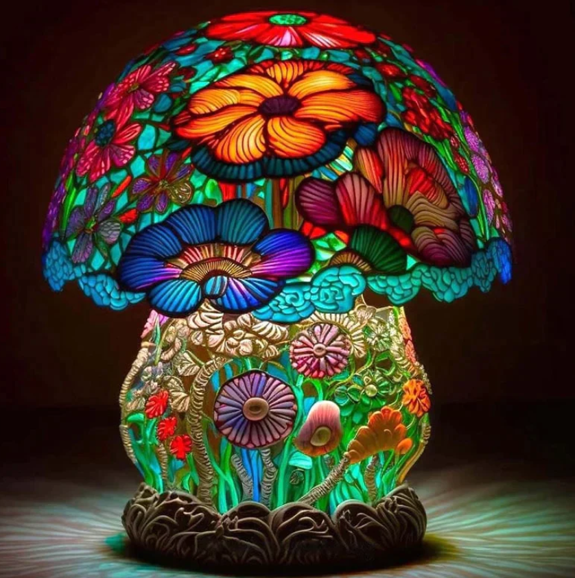 Lampa i glasfönster lugnande – mjukt ljus och varm atmosfär 