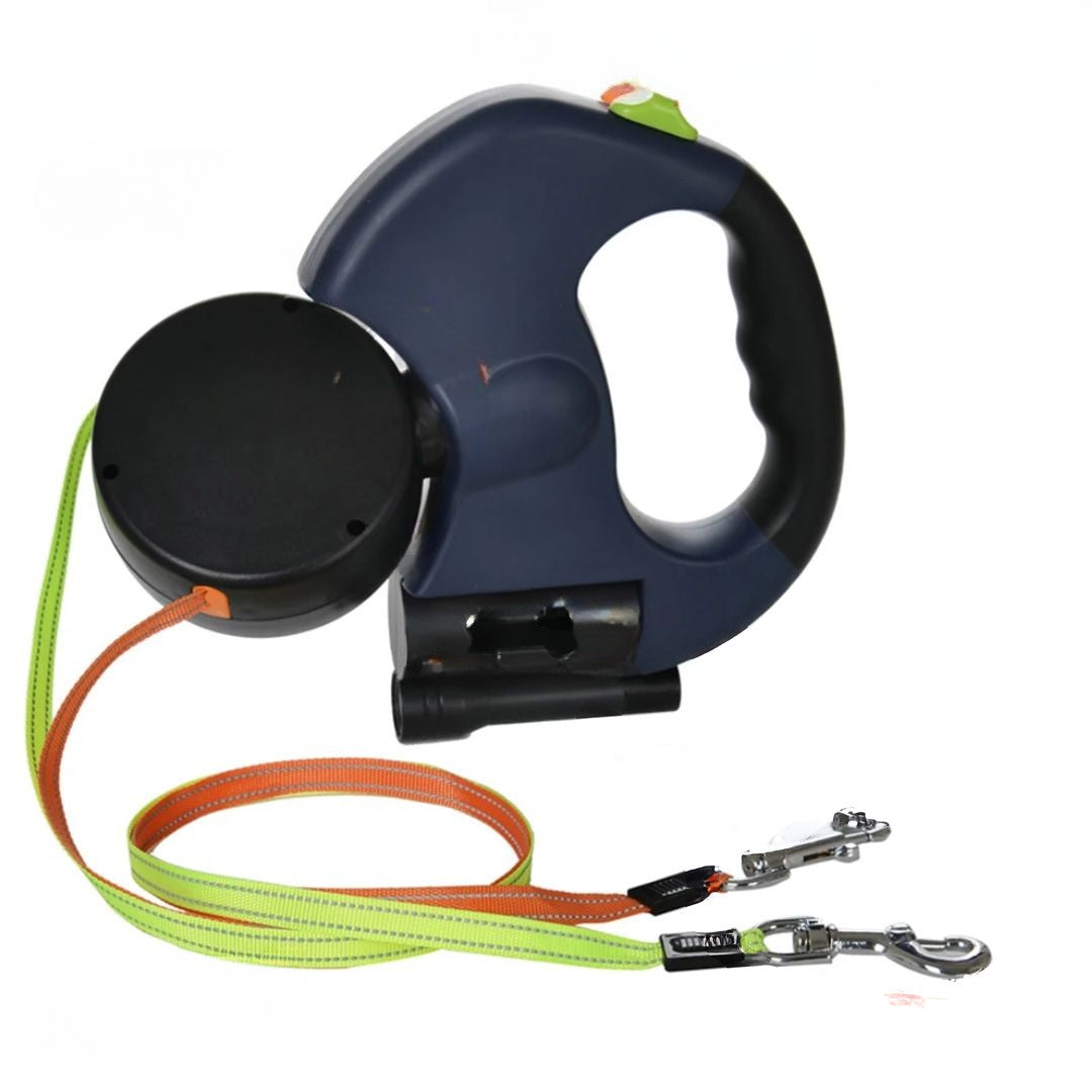 Correa Retráctil Para Perros – Con Luz LED Y Dispensador De Bolsas 