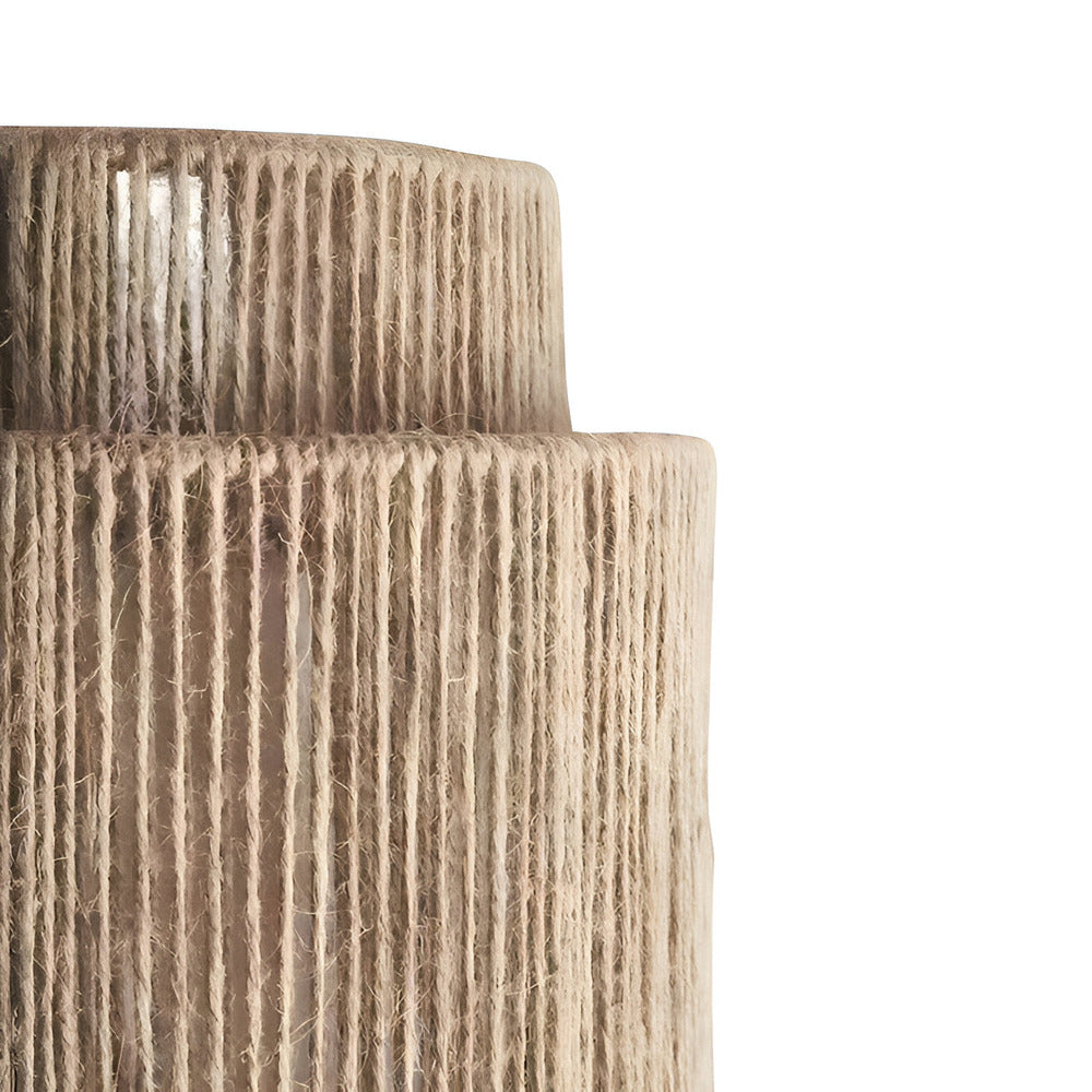 Λαμπτήρας τοίχου από μπαστούνι με σκιά από σχοινί κάνναβης - Φυσικό φως & αυθεντική γοητεία