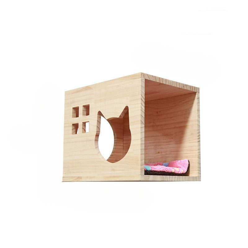 מסגרת טיפוס קיר עבור חתול עם פלטפורמת תלייה וסולם 