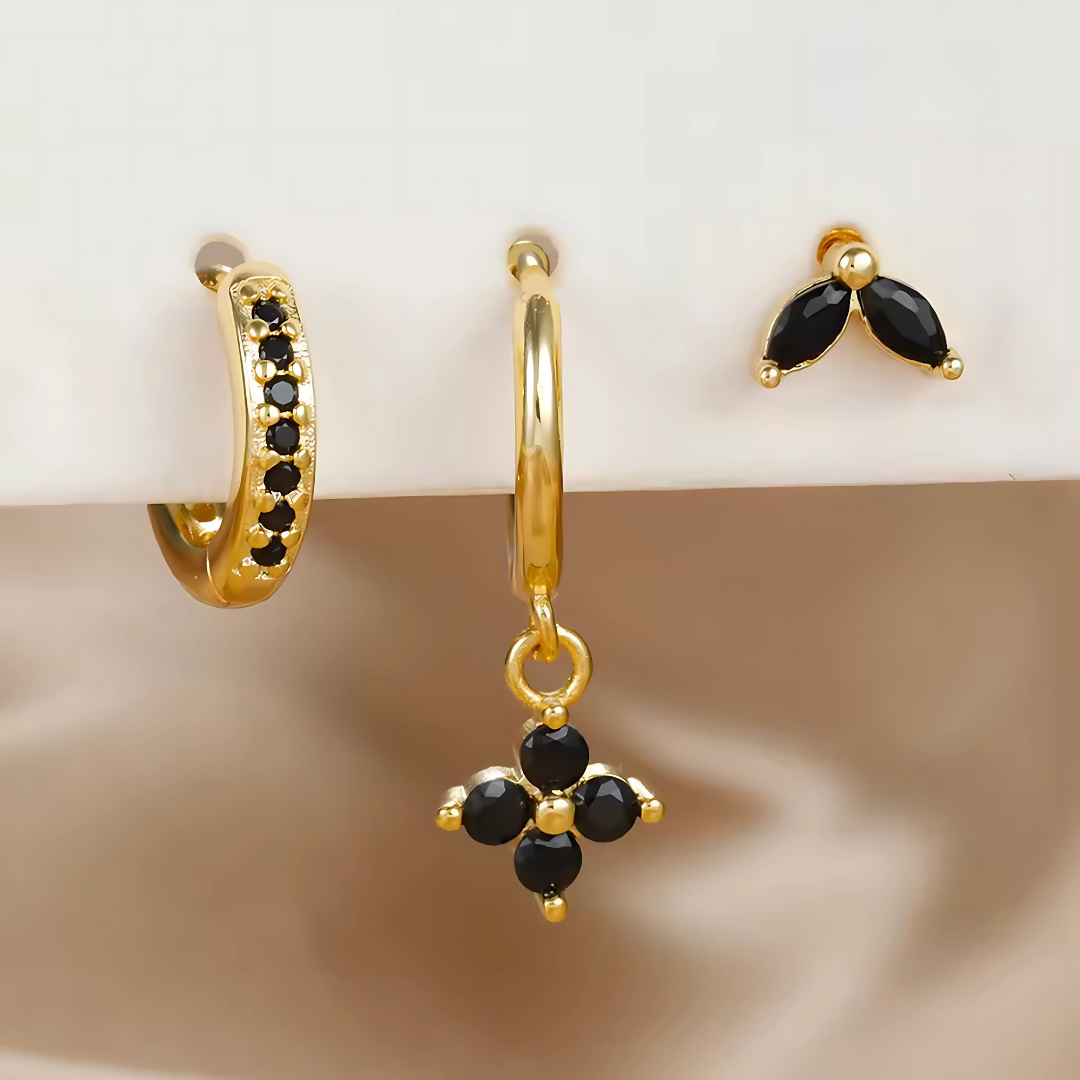 Conjunto de Aros y Pendientes – Versatilidad y Brillo Sutil 