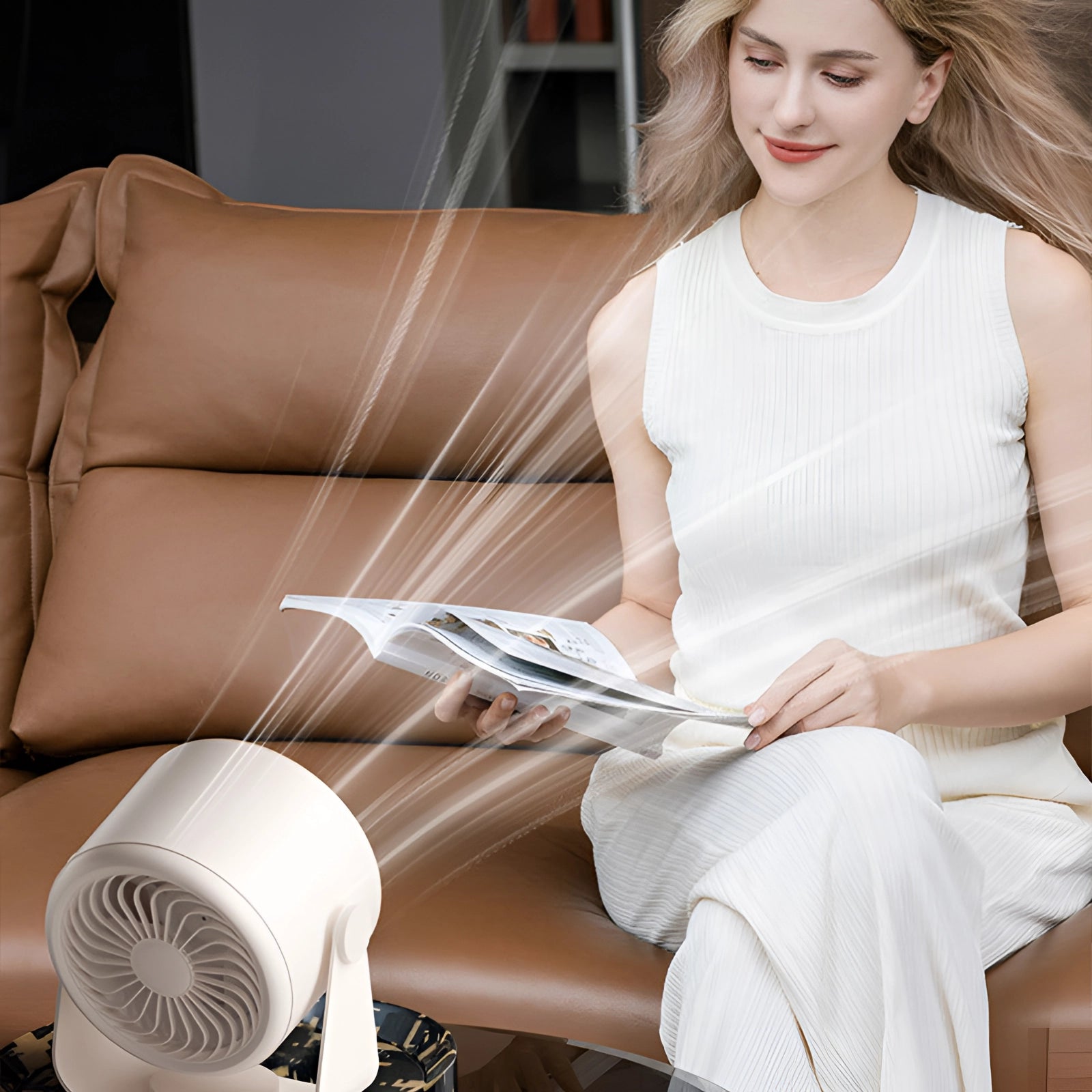 Bladeless Turbo Fan - Quiet Power And Modern Design