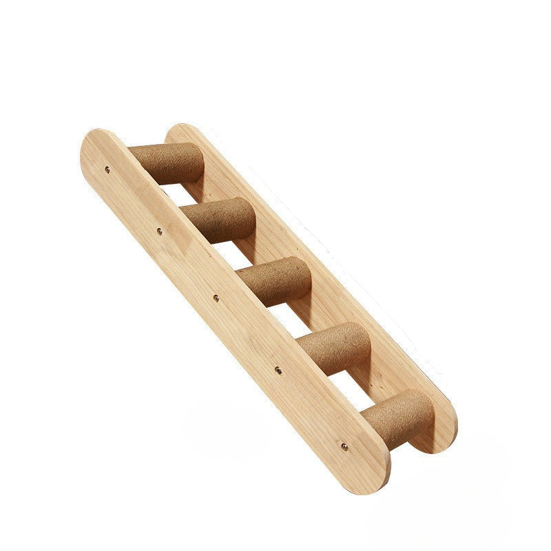 מסגרת טיפוס קיר עבור חתול עם פלטפורמת תלייה וסולם 