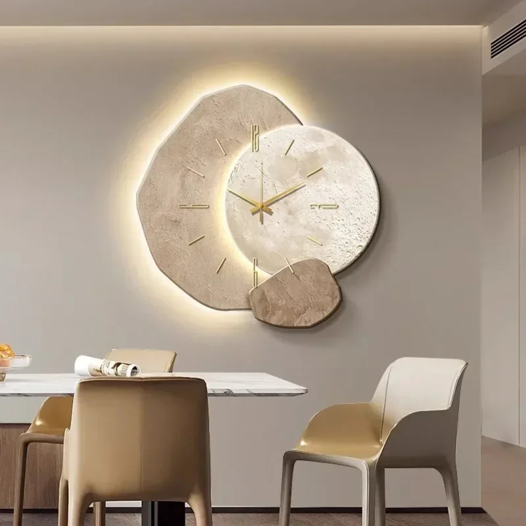 Large Wall Clock – Modern Design and Ambient LED Light 