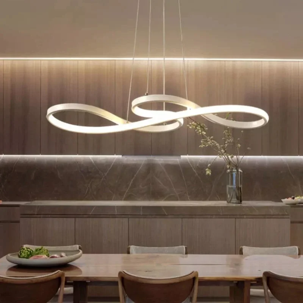 Suspension LED Moderne À Anneaux – Design Élégant Et Futuriste