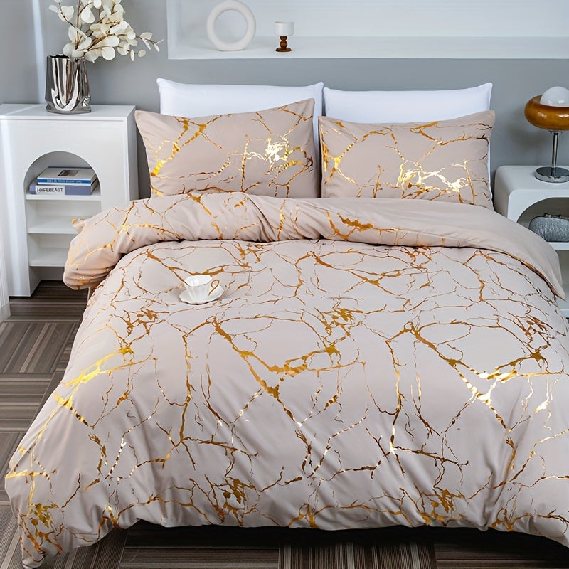 Marbled Duvet Cover – Mineral Elegance and Refined Comfort 