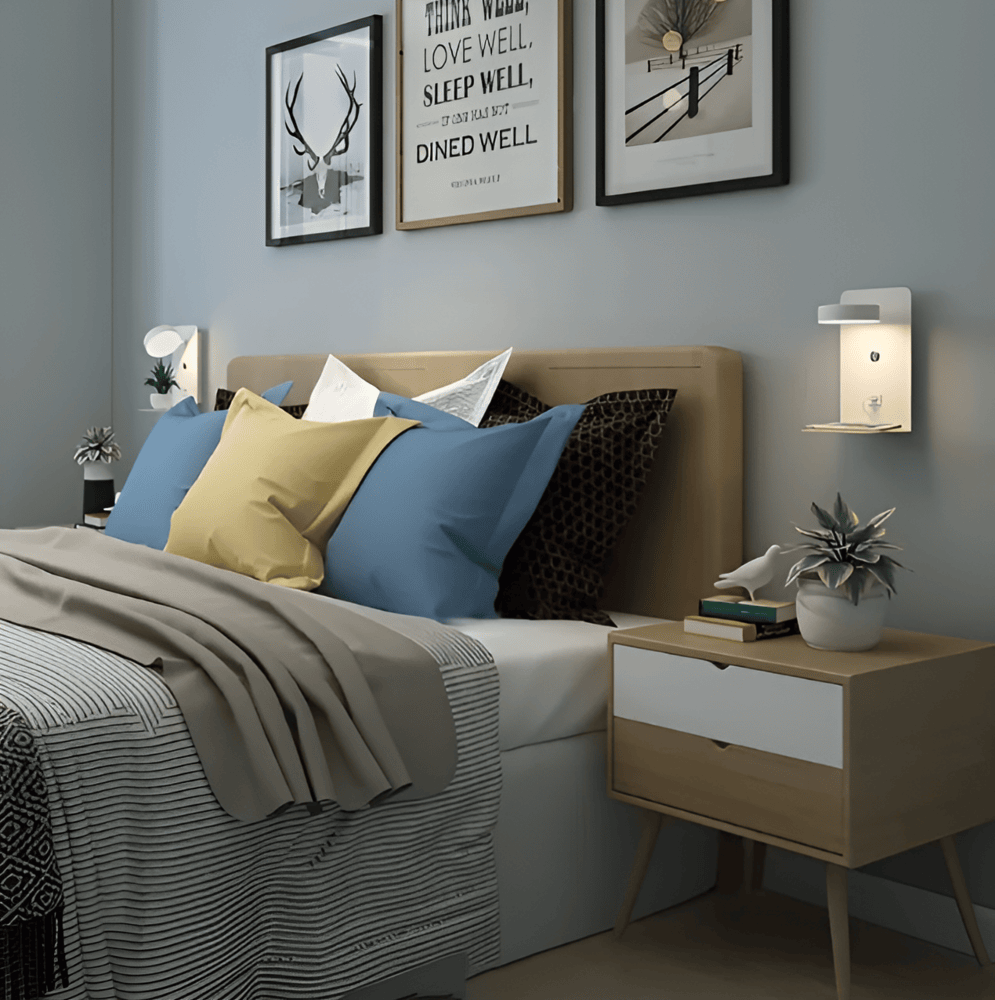 Φωτιστικό τοίχου Led με ράφι και θύρα USB - Μοντέρνος σχεδιασμός & λειτουργία 2 σε 1