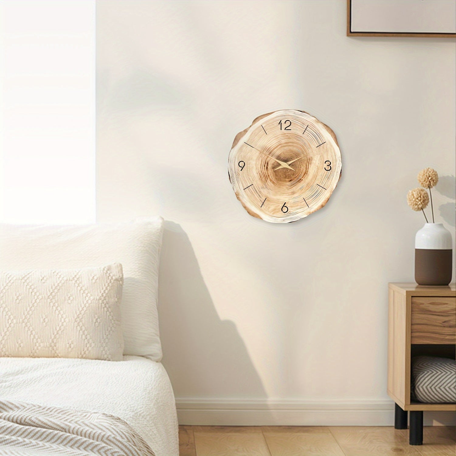 Silent Wall Clock – Realistic Texture and Elegant Design 