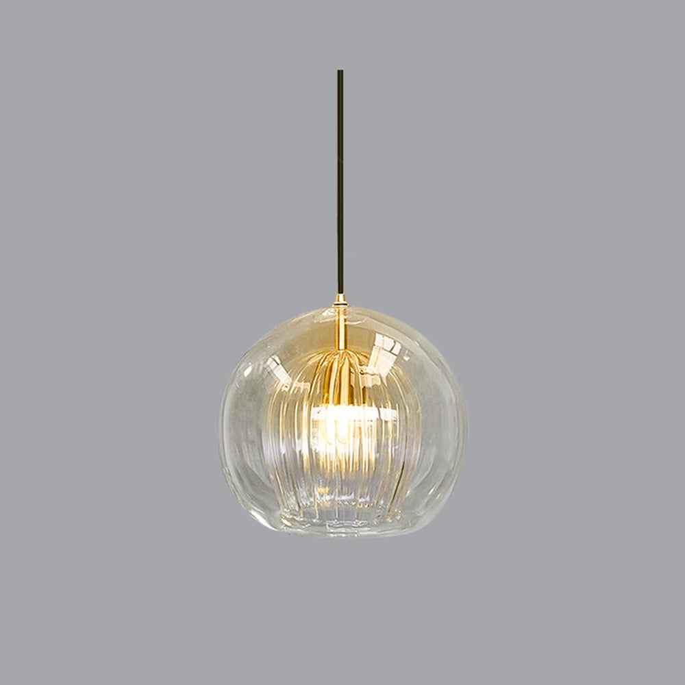 Elegant og Varm Glaspendellampe – Stil og Raffinement 