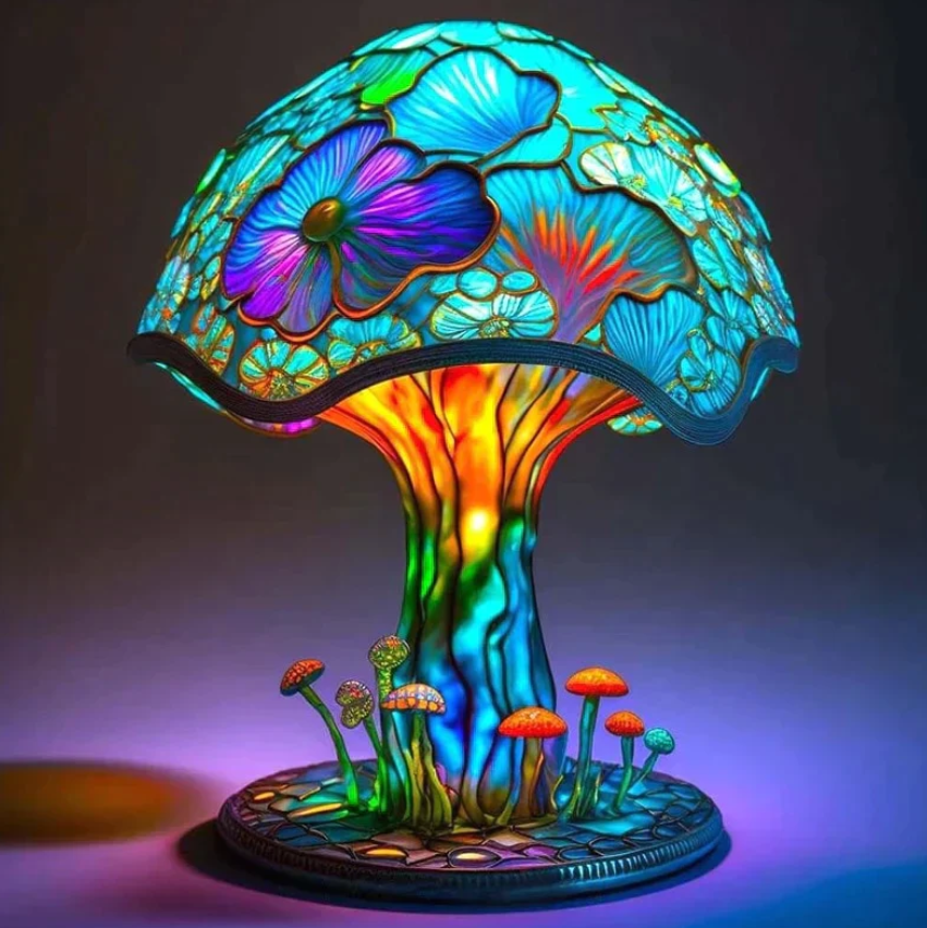 Soothing Stained Glass Lamp – Soft Light and Warm Atmosphere 