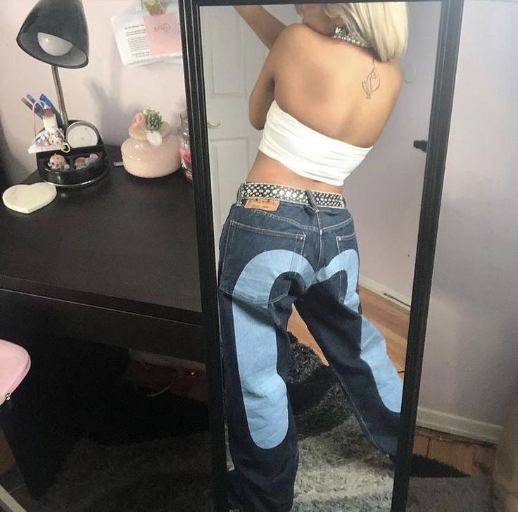 Nina | Motebukse – Rett Snitt Og Kontrast Hjerte Mønster 