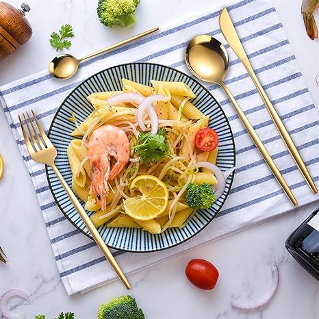 24-Piece Cutlery Set – Chic Finish for Refined Table 