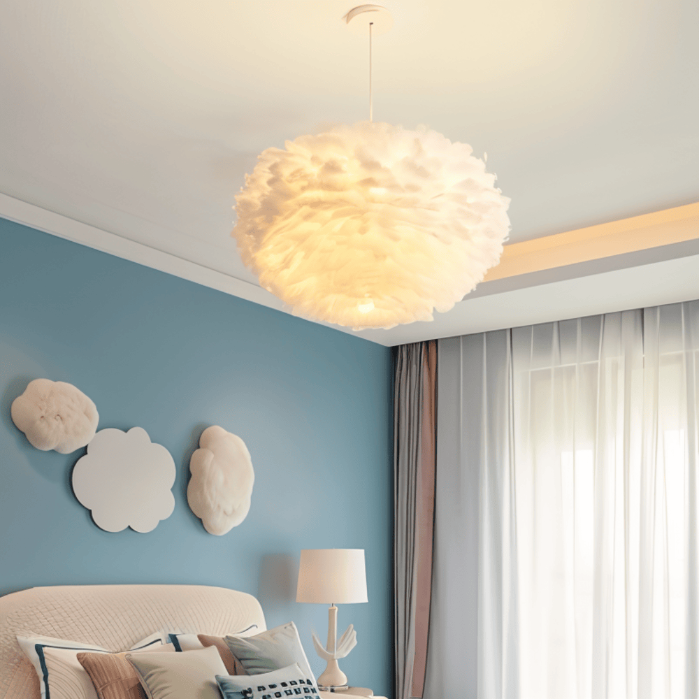 Plumes-riippuvalaisin - pehmeä valaistus ja hienostunut tyyli