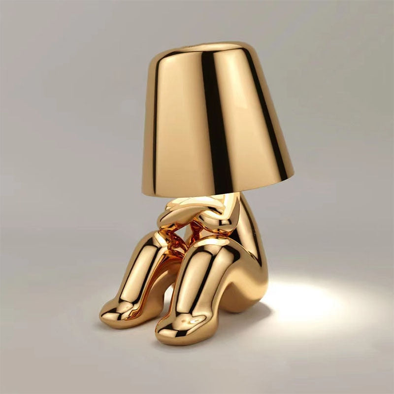 Moderne Bordlampe – Minimalistisk Eleganse og Mykt Lys 
