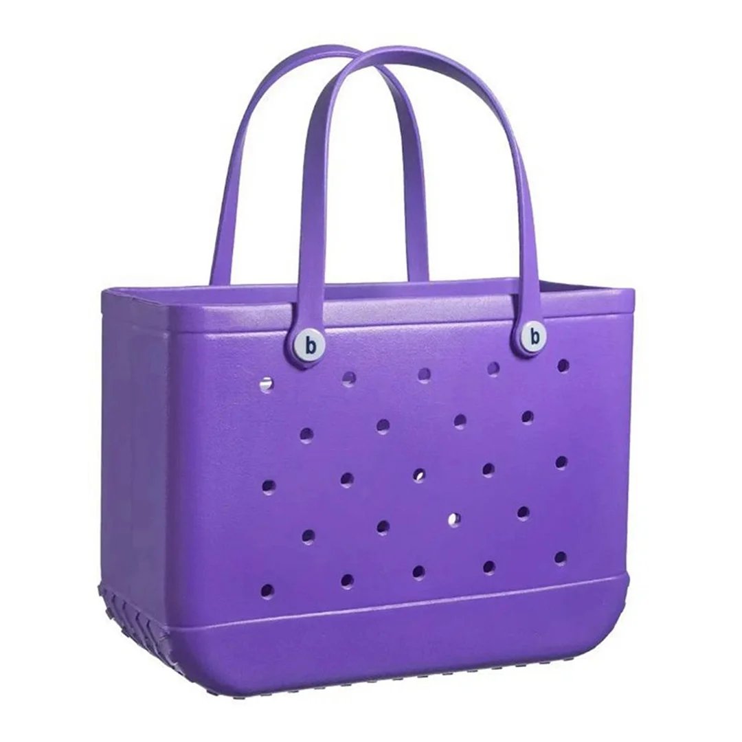 Άκαμπτη τσάντα παραλίας - Πολύχρωμο σχέδιο και μεγάλη χωρητικότητα