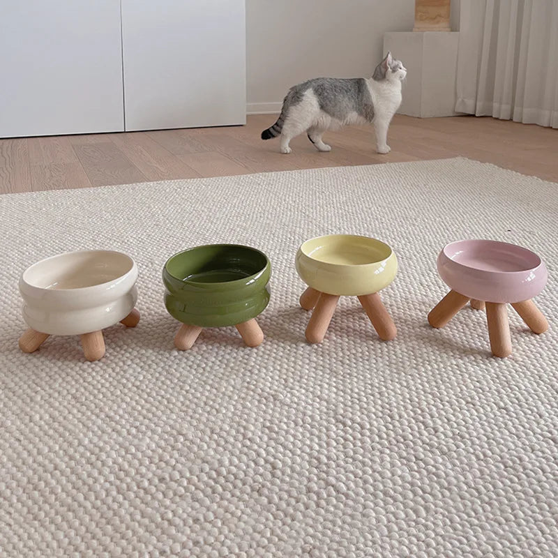 Comedero elevado de diseño para gatos - Comodidad y elegancia natural