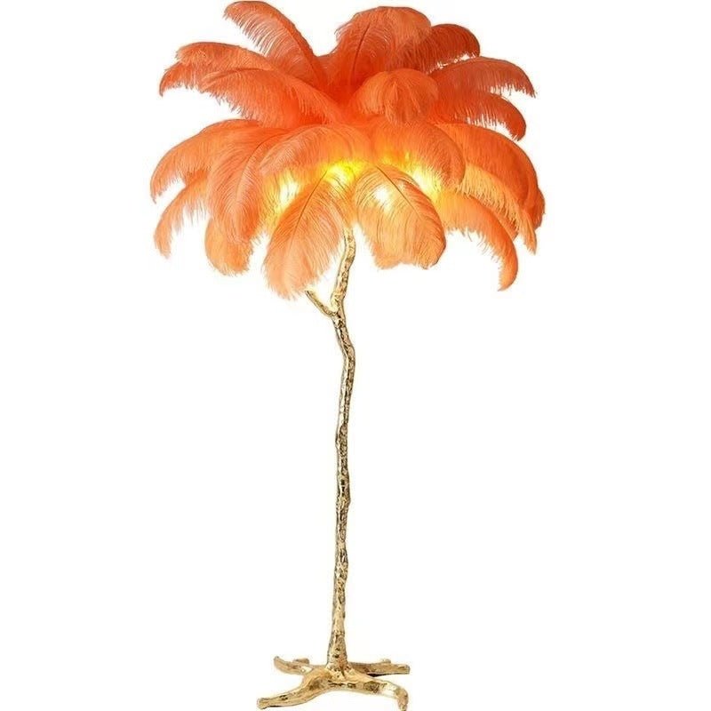 Luxurious Sun Lamp – Elegant Feather Shade 