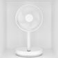 Telescopic portable fan with integrated portable battery